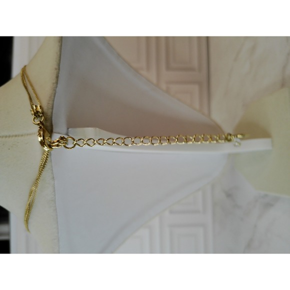 Retired Betsy Johnson Ocean Themed Puffer Fish Layered Necklace Gold Tone - Picture 6 of 6